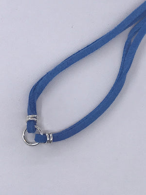 Suede and Silver Cord Chain