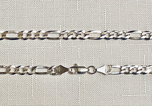 Figaro-Cuban 150 Silver Chain