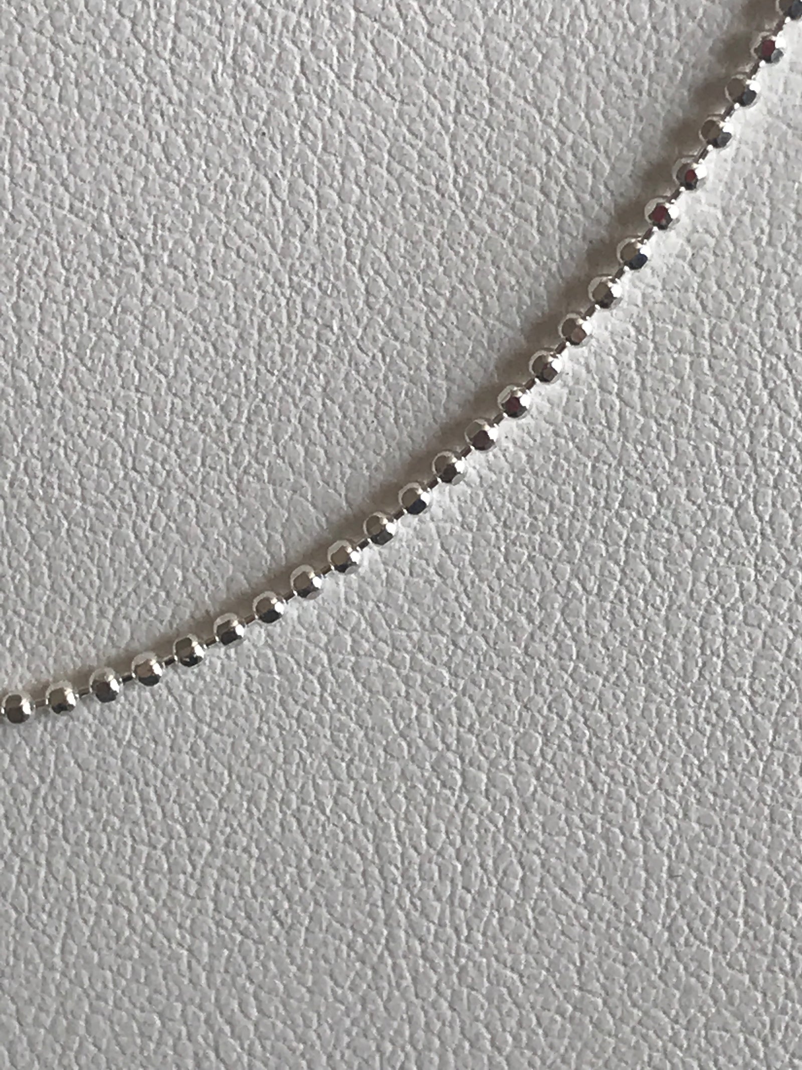 Faceted Ball Silver Chain