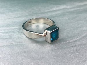 Square Stone Silver Ring
