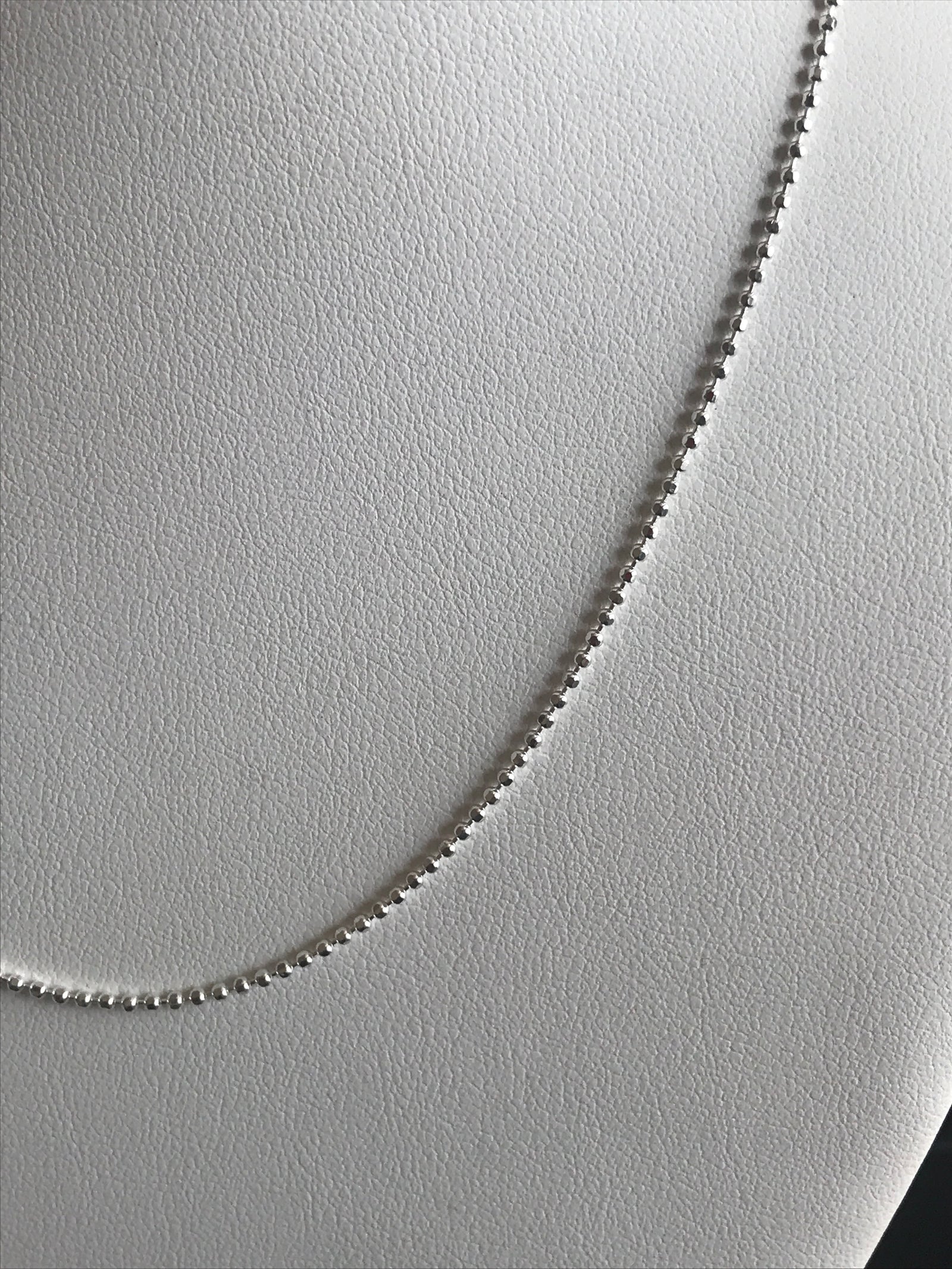 Faceted Ball Silver Chain