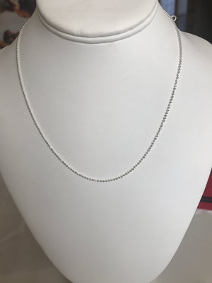 Faceted Ball Silver Chain