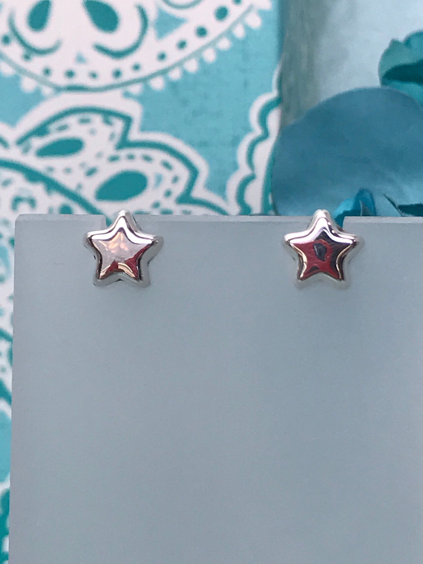 Star Silver Stud Earrings