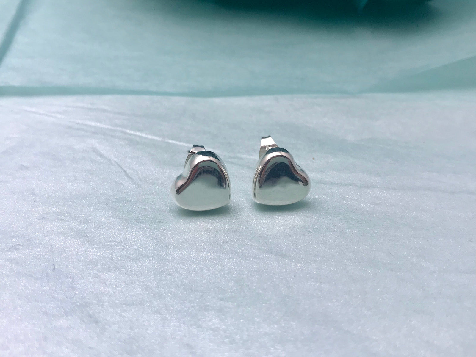 Slim Heart Stud Earrings