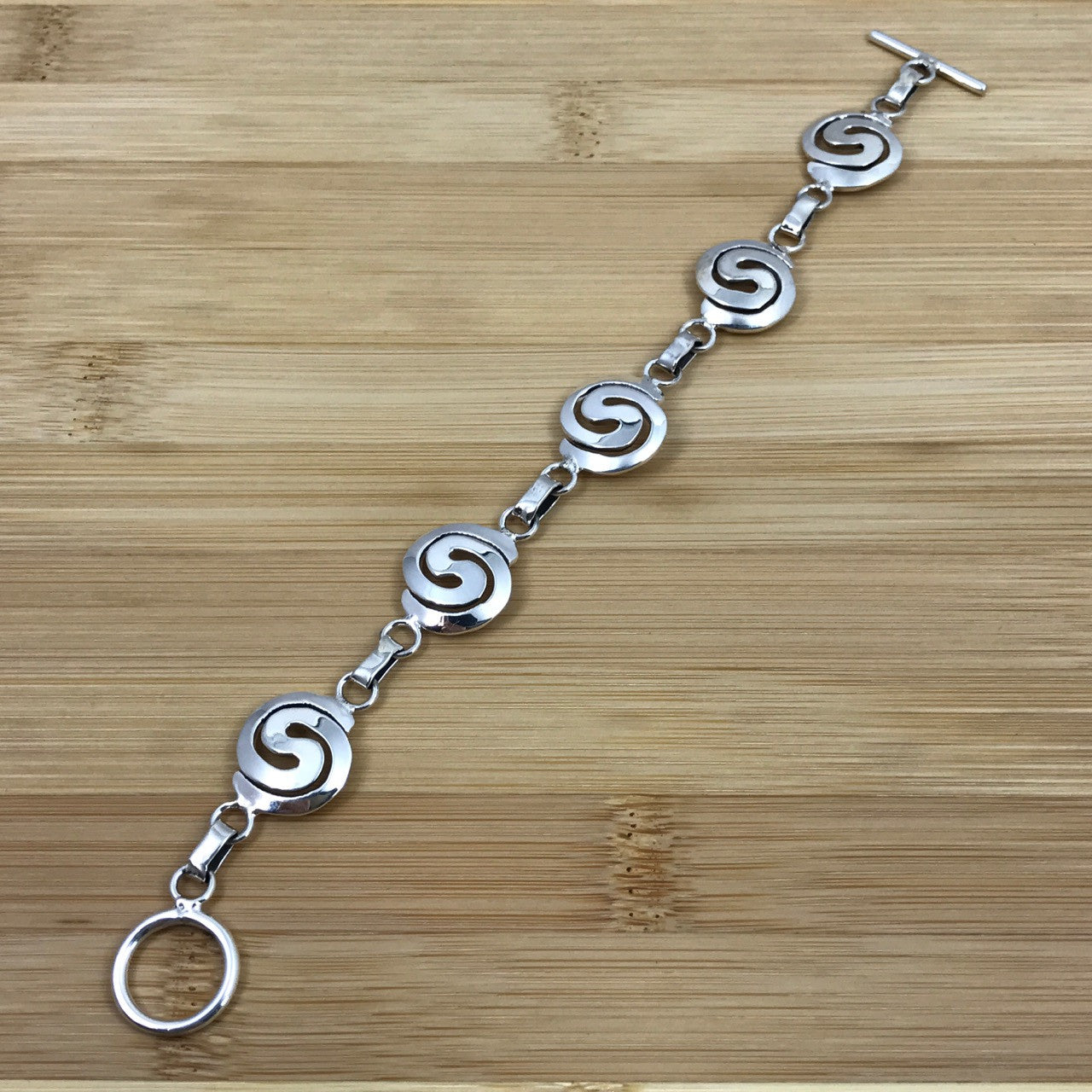 Round Greca Silver Bracelet